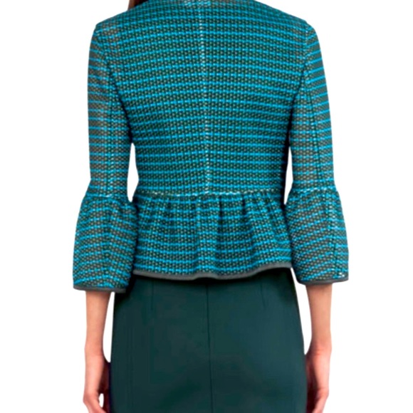 Akris Front-Zip Printed Mesh Knit Jacket - Picture 2 of 6